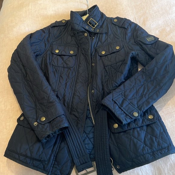 Barbour Quilted Jacket, Navy, US 4 - Picture 4 of 8